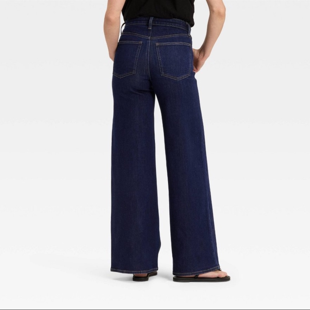 Universal Thread Dark Indigo Wide Leg Jeans - Picture 2 of 15